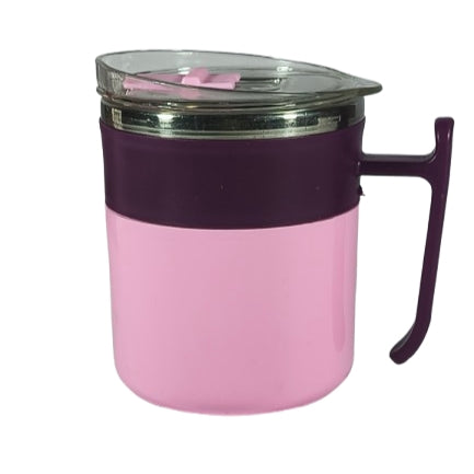 Coffee Mug with Sipper Lid Blue Stainless Steel Coffee Mug (300 ml)