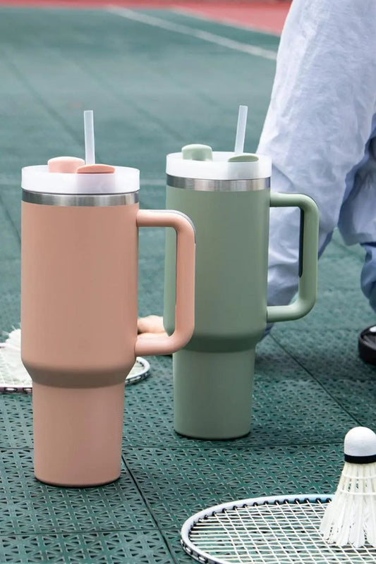 Stainless Steel Tumbler Mug With Straw 1200ml